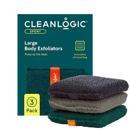 Cleanlogic Sport Large Exfoliating Body Scrubber 3 Count