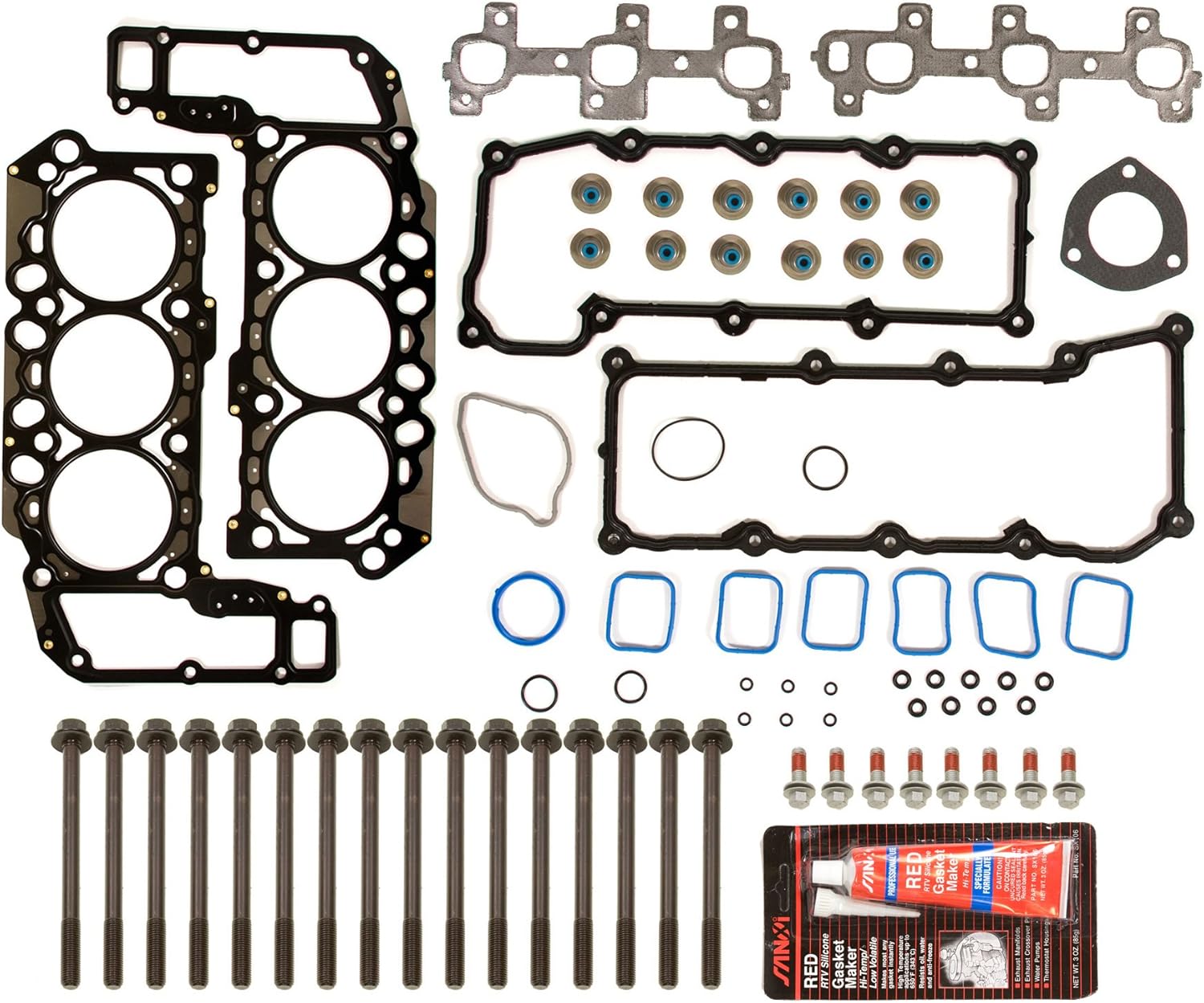 Evergreen HSHB8-30300 Cylinder Head Gasket Set Head Bolt