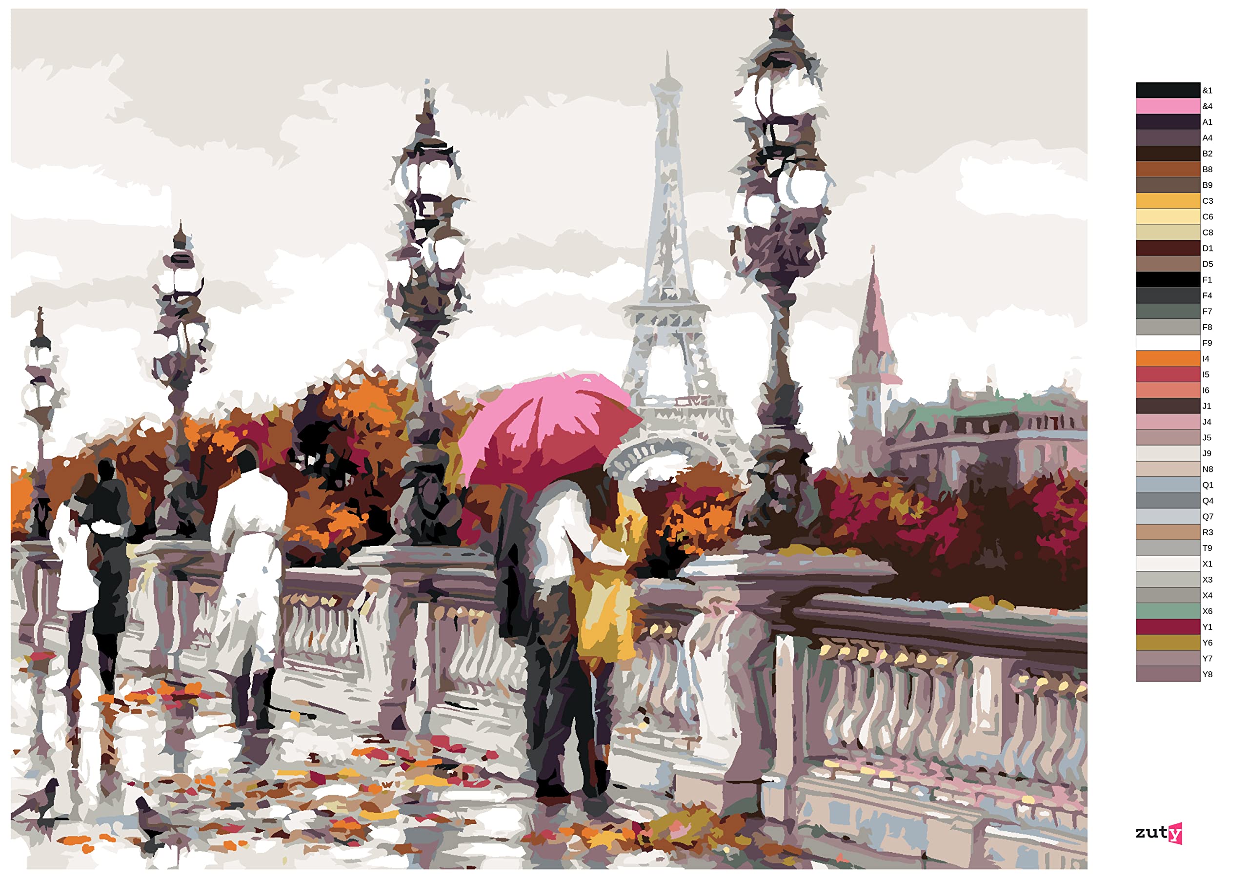 Malowanie według liczb - most w parze (RICHARD MACNEIL) 80 x 100 cm bez blejtramy