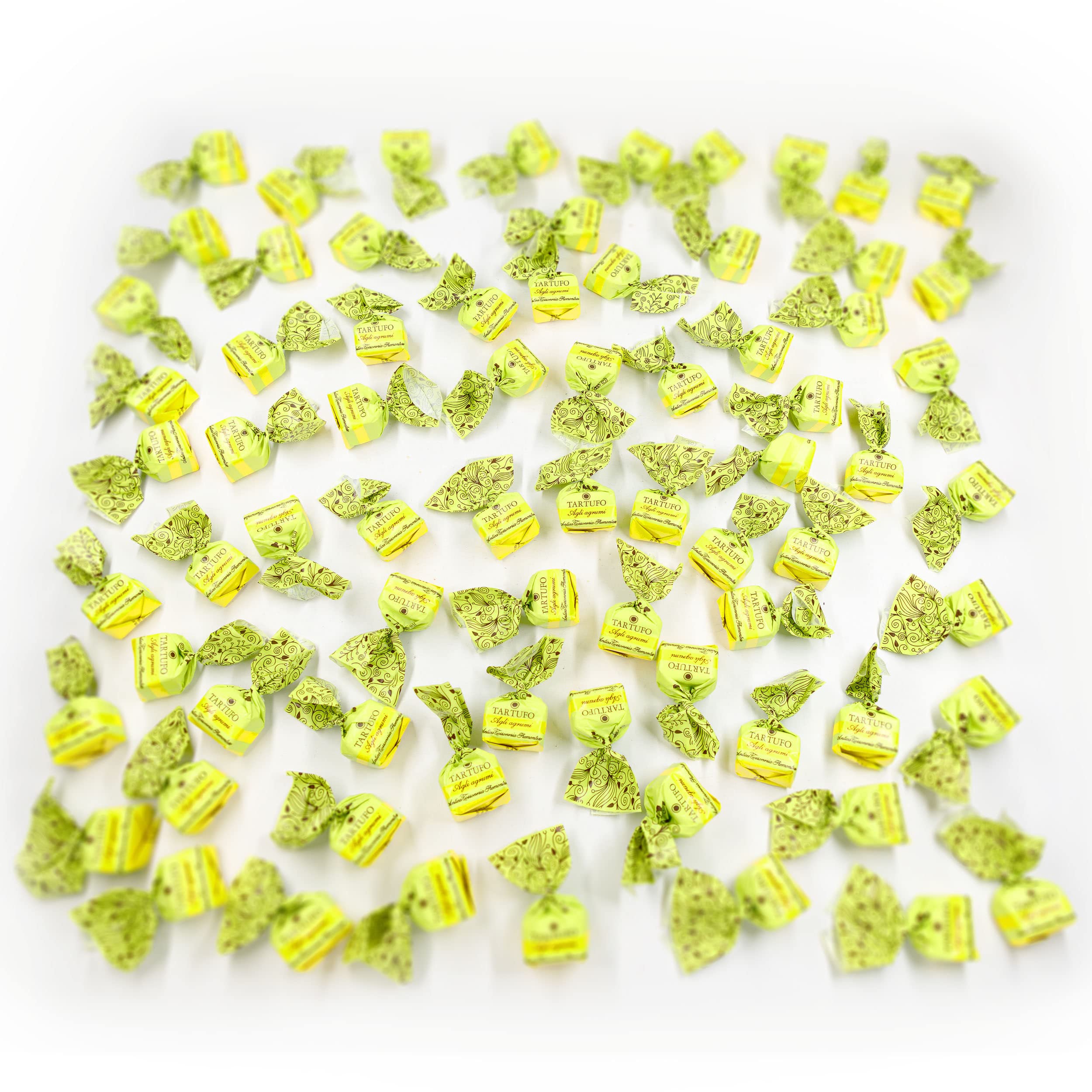 GUSTONE. Tartufi dolci Agli Agrumi mit Zitrone und Limette | Antica Torroneria Piemontese | Edle Trüffel-Praline aus Italien | Schokoladentrüffel mit Zitrusfrüchten | 1 kg Großpackung