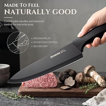 Astercook Knife Set for Kitchen with Block and Sharpener 21pcs