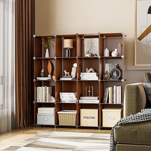 Miniatura 2 de GIMTRR Estantería para libros, estante de almacenamiento de 12 cubos, organizadores de armario y almacenamiento, estantes organizadores de armario