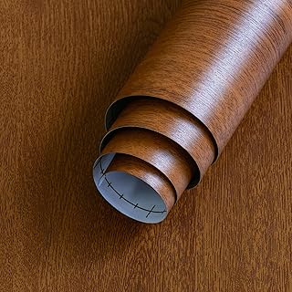 Wood Contact Paper Peel and Stick Wood Grain Wallpaper Removable Self-Adhesive Wooden Vinyl Decorative Wall Paper Matte Thicken No Bubbles Design for Kitchen Countertop Furniture 31x354 inch