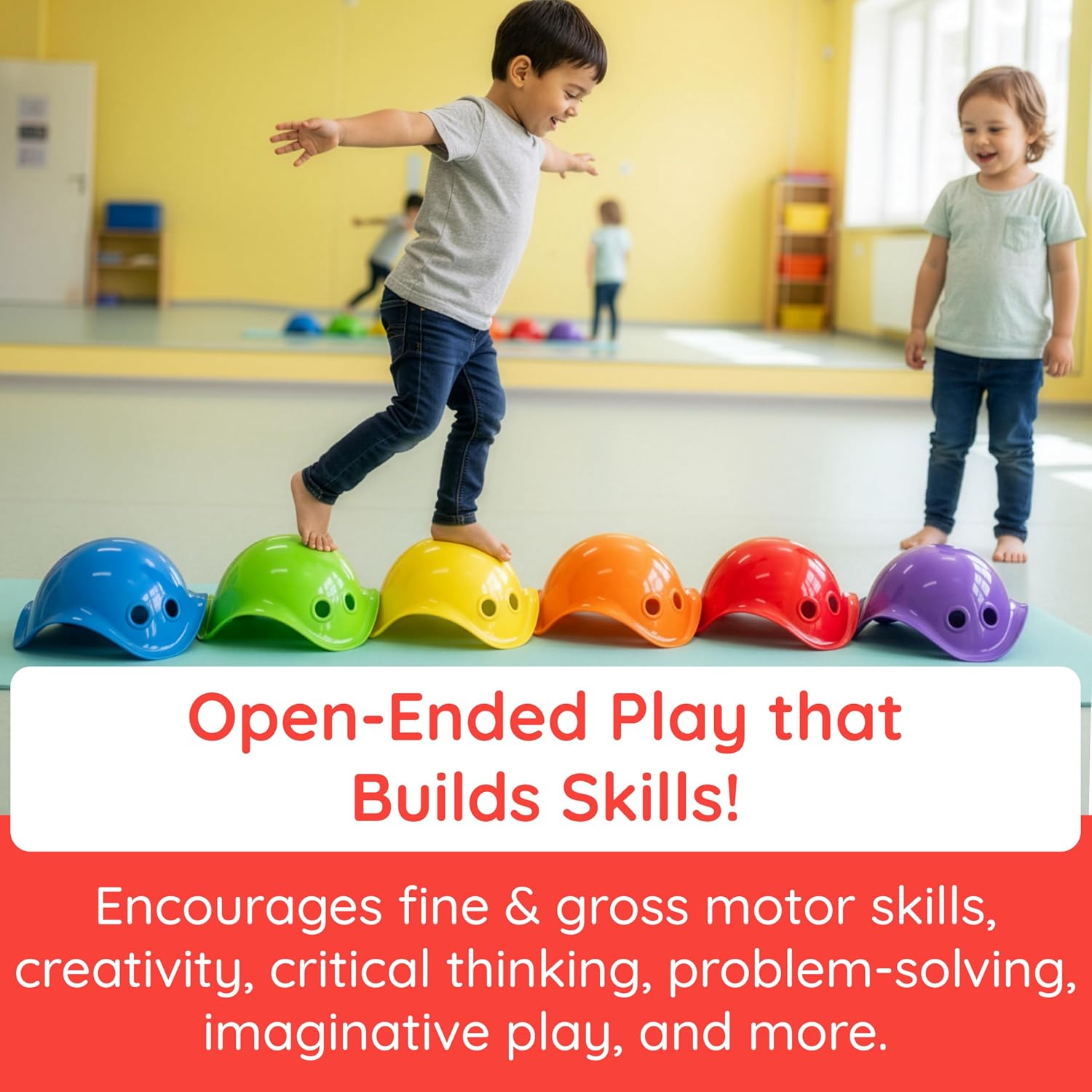 Fat Brain Toys bilibo Midi by MOLUK, Orange, Open-Ended Creative Play Toy for Toddlers and Kids Ages 2 and Up