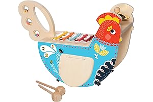 Manhattan Toy Musical Chicken Wooden Instrument Set for Toddlers
