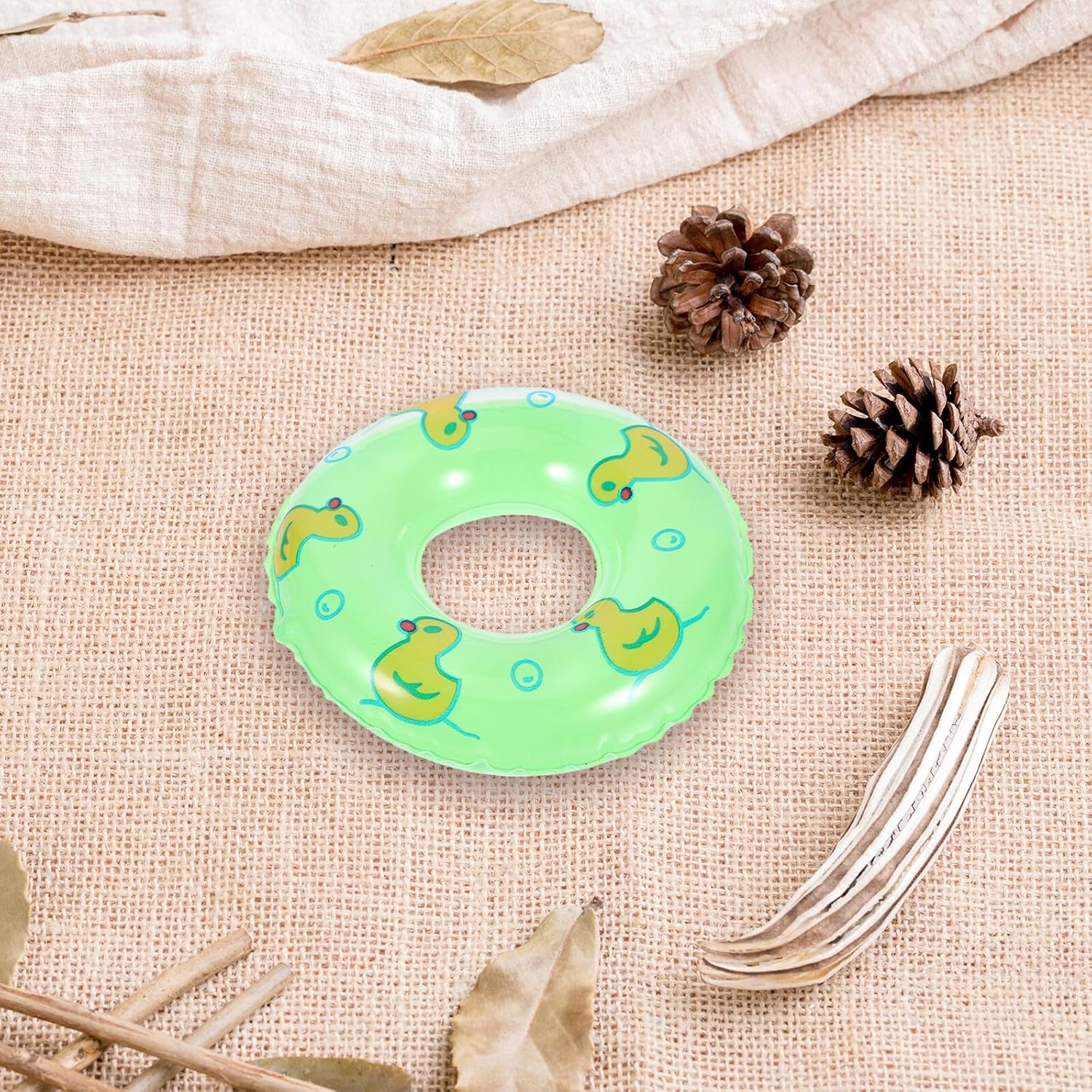 15Pcs Mini Inflatable Swim Rings Pool Decorative Duck Floaties for Pool Party Floating Ornaments Photo Props
