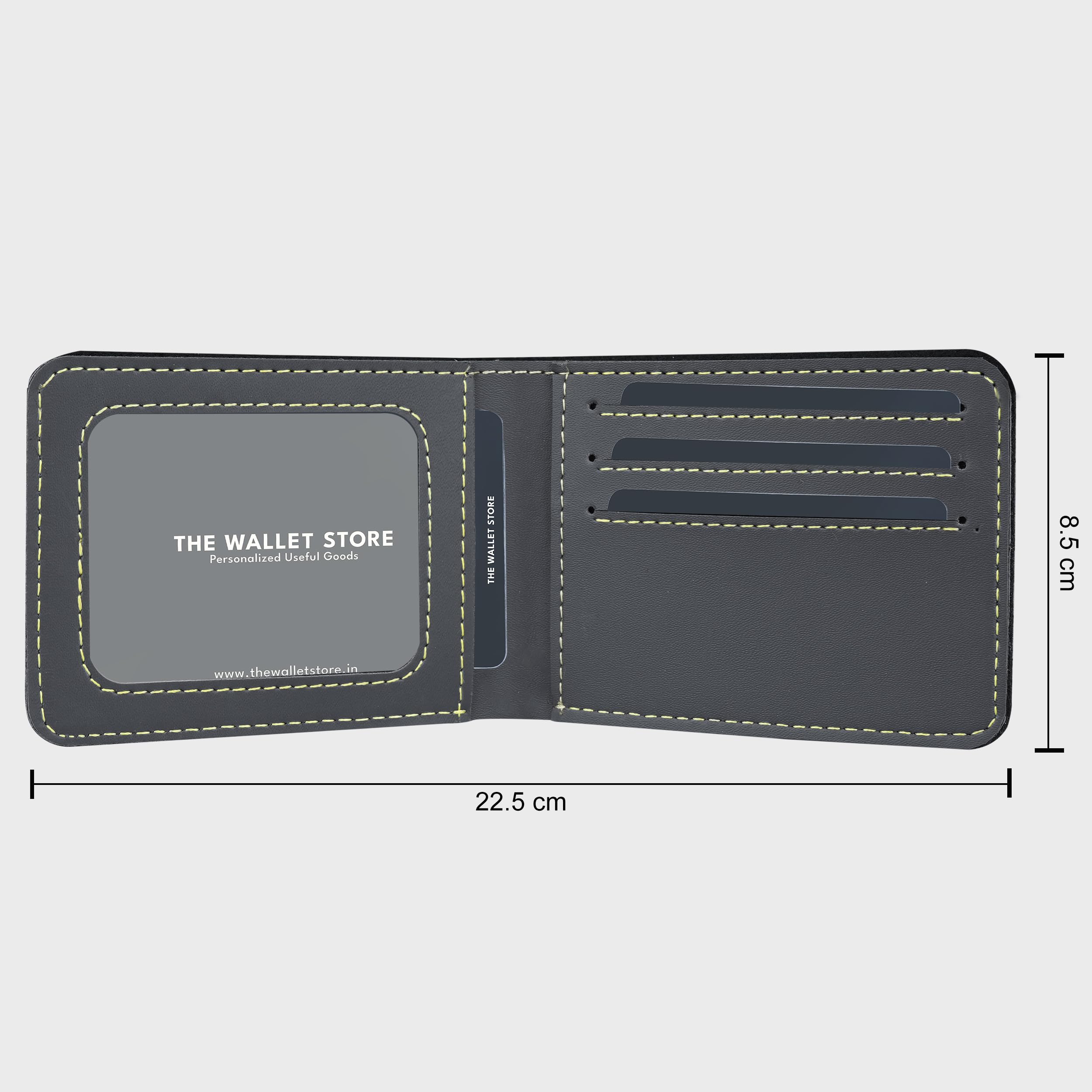 The Wallet Store Vegan Leather Wallet For Men - Grey