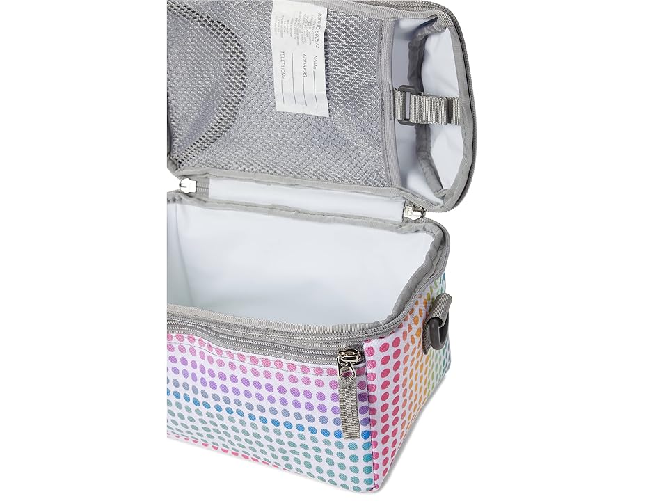 L.L.Bean Flip Top Lunch Box Iii Print (Rainbow Dots) Handbags Big