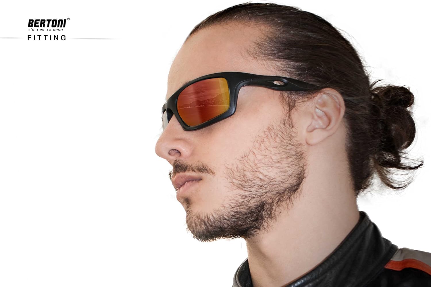 Bertoni Photochromic Sport Polarized Sunglasses for Cycling Running Ski Motorcycle Mtb Fishing – mod. Omega Italy