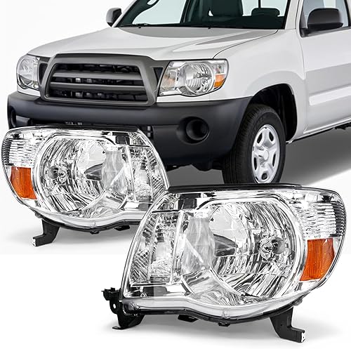 Conjunto de faros delanteros para Toyota Tacoma 2005-2011 compatible con camioneta Tacoma 2005 2006 2007 2008 2009 2010 2011 Tacoma Pickup Truck