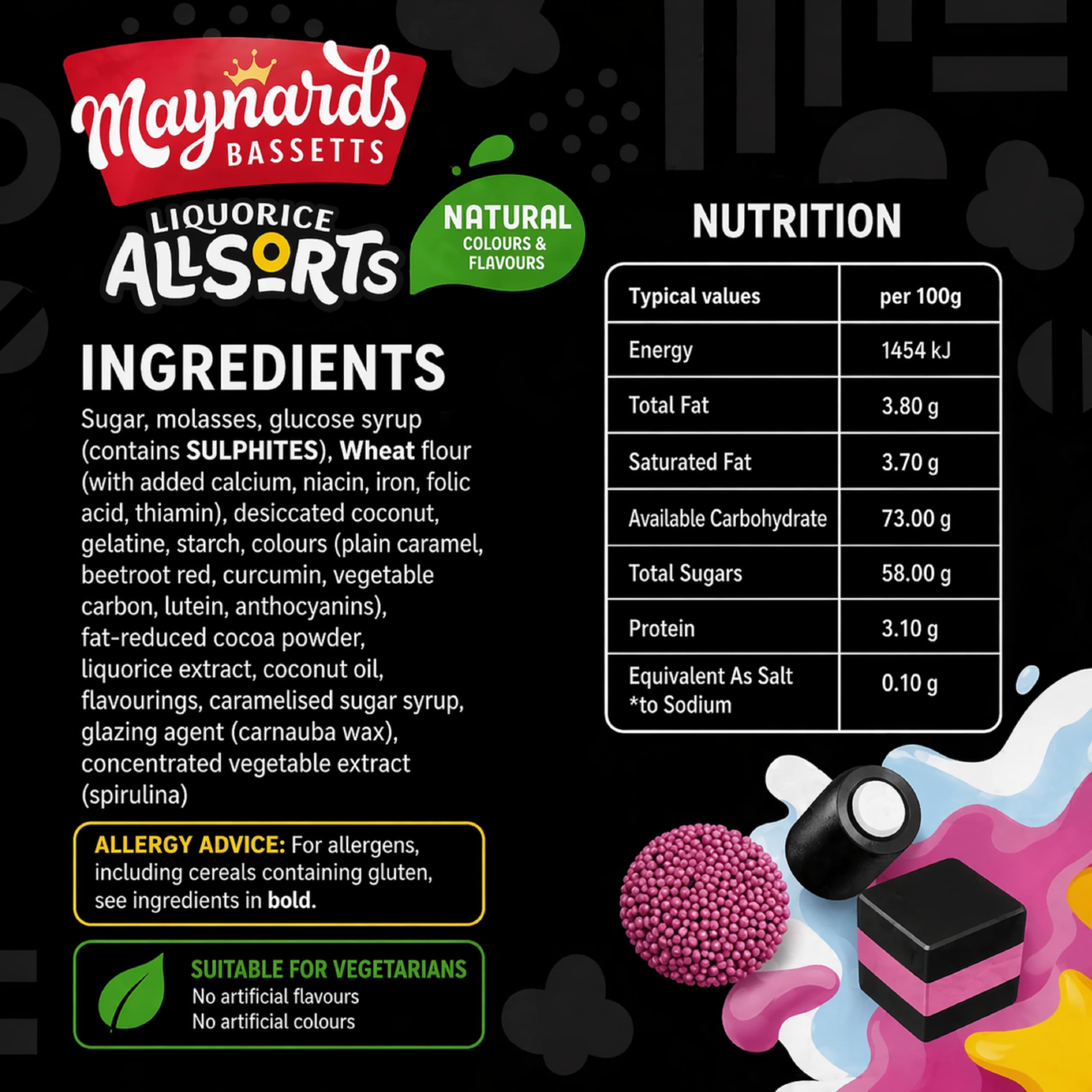 Bassetts Liquorice Allsorts 190g - Pack of 4