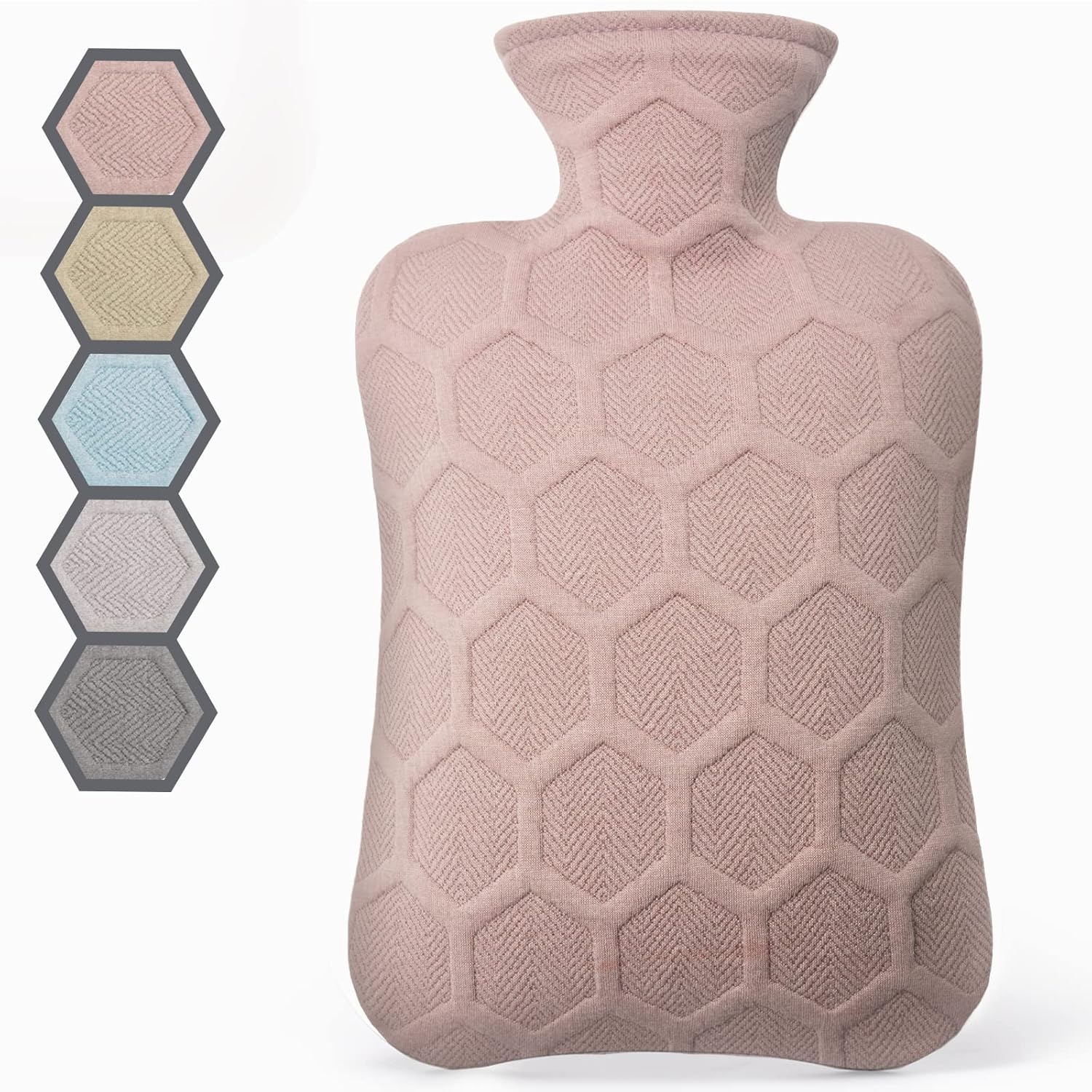 ANMIA Hot Water Bottle with Cover, 2L Hot Bag for Pain