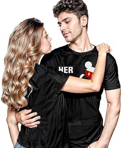 Miniatura 3 de Camisas a juego para parejas, para él o ella, para parejas, camisa de amor para hombres y mujeres, conjunto de camisetas MM para San Valentín,