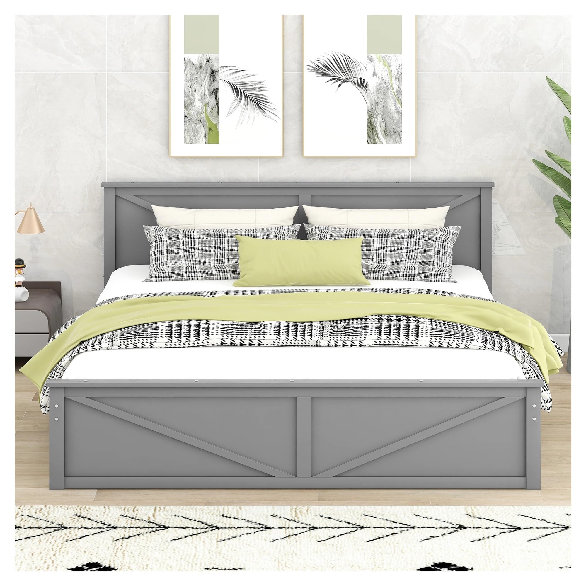 Wooden Platform Bed with Four Storage Drawers and Support Legs,beds, zqq-2574