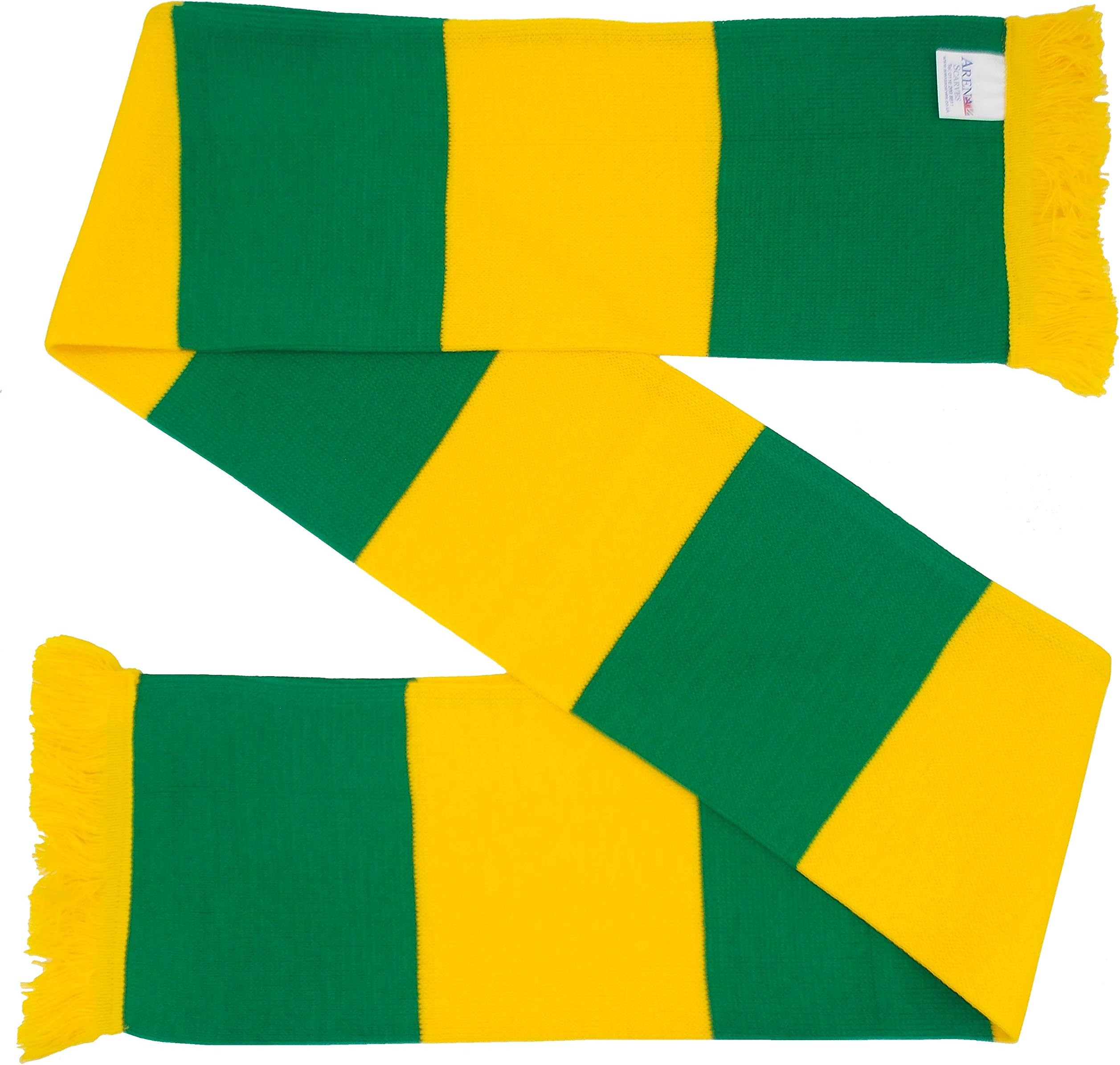 United Fans Scarf in Newton Heath Style Green and Gold Traditional Stripes