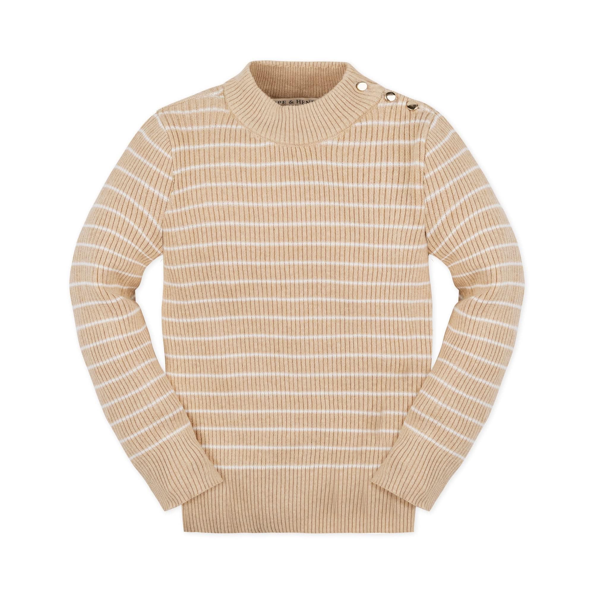 Hope &amp; Henry Girls Cable Front Pullover Sweater