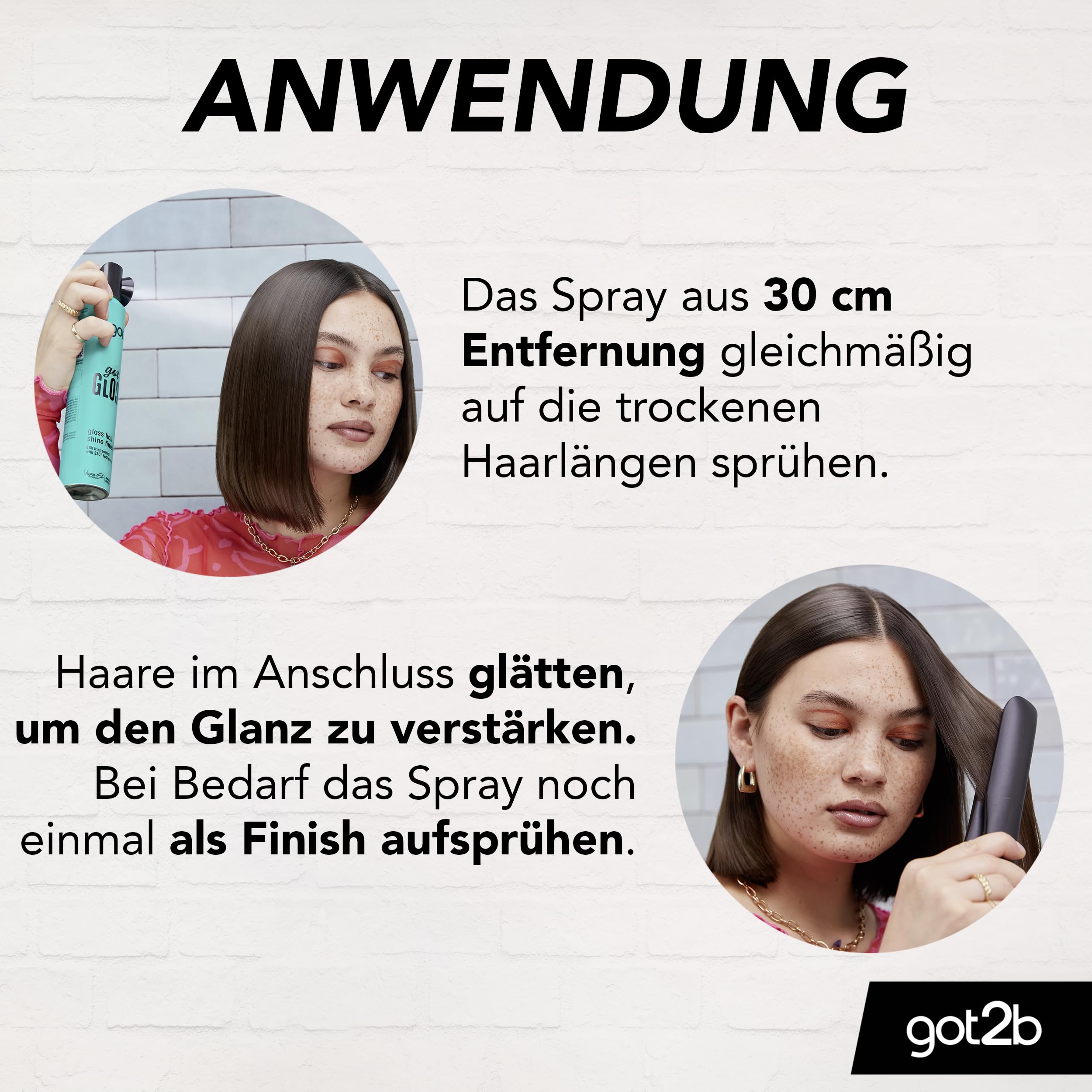 got2b GotGloss spray błyszczący (200 ml), spray do włosów zapewnia kontrolę puszenia się włosów do 48 godzin i najwyższy połysk, spray do stylizacji włosów chroni włosy przed temperaturami do 230°C
