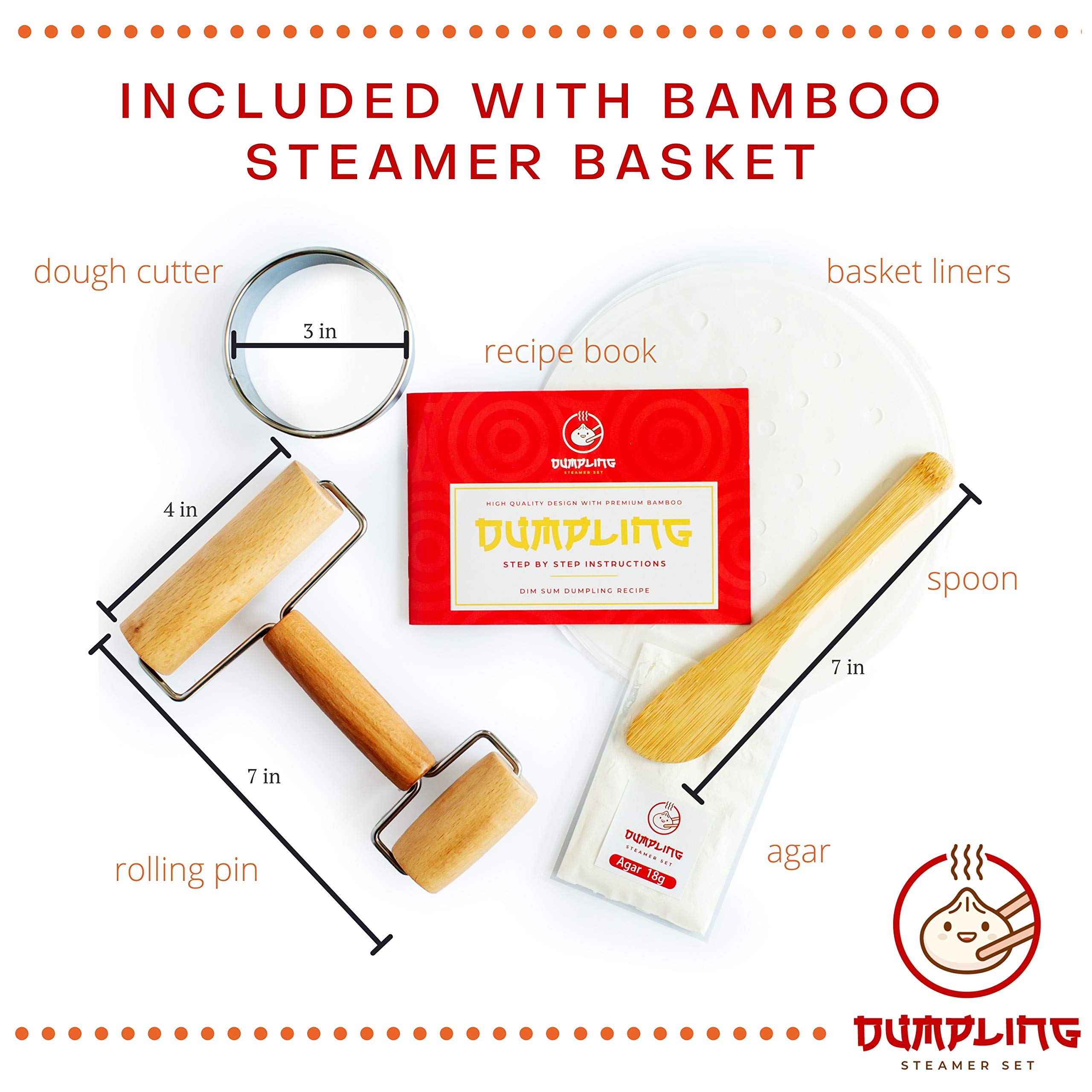Dumpling Steamer Set DIY Soup Dumpling Kit! w/Bamboo Steamer Basket