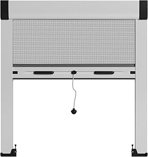 Moustiquaire fenetre enroulable en aluminium sur mesure &ndash; pr&ecirc;t &agrave; poser, plusieurs couleurs disponibles - Largeur 50 cm &agrave; 149 cm Hauteur 50 cm &agrave; 149 cm