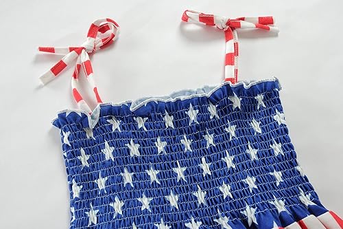 Miniatura 3 de CM-Kid Vestido de bandera estadounidense para niñas pequeñas, vestidos patrióticos del 4 de julio, ropa de Estados Unidos, Día de la Independencia,