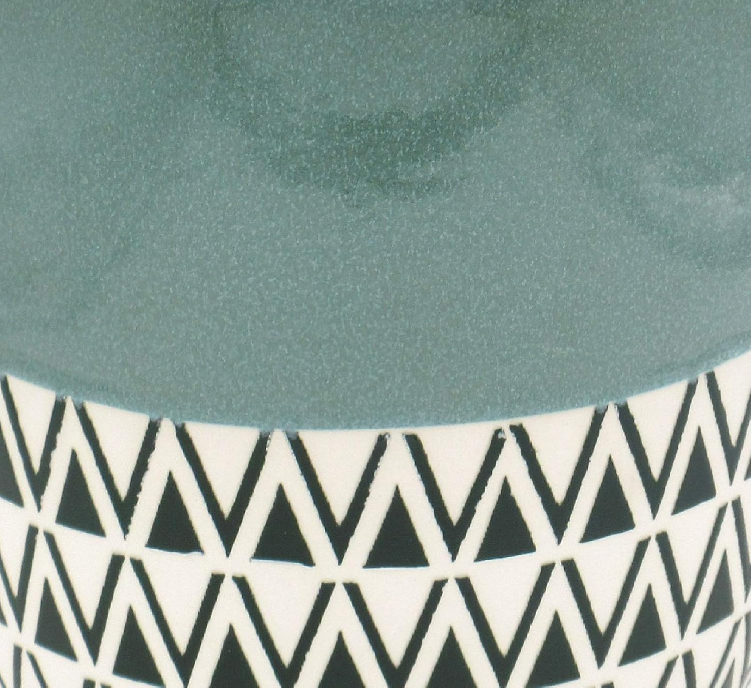 Amazon Brand – Stone & Beam Mid-Century Patterned Planter, 8.46"H, Aqua Blue