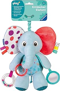 Ravensburger 4855 Play+ Explorer Elephant, Cuddly Toy with Many Play Effects, for Home and Travel, Baby Toy from 0 Months