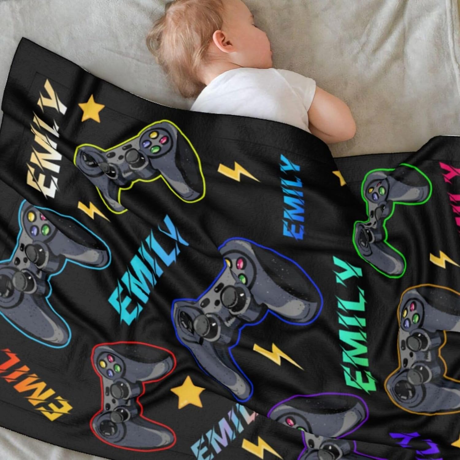 Personalized Baby Blankets with Names,Custom Blankets with Name for Kids,Customized