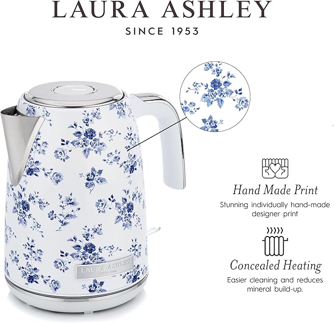 Tetera Eléctrica Laura Ashley Acero Inoxidable 1.7L 1500W miniatura 4