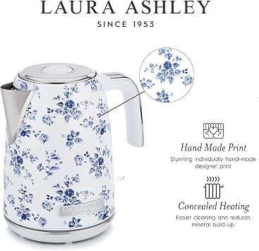 Laura Ashley Electric Kettles for Boiling Water, 1.7L Electric Tea Kettle