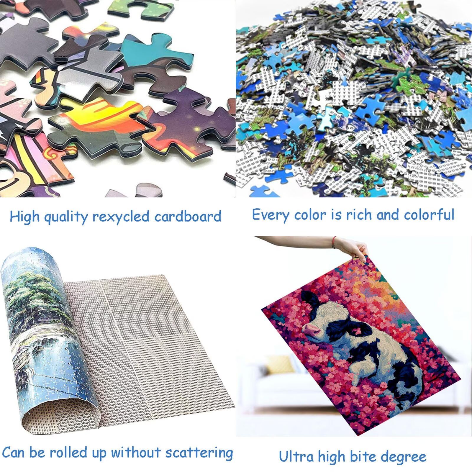 Puzzle 3000 elementów wołowina dla dorosłych kwiaty 122 x 81 cm unikalne rzemiosło klasyczne 3D drewniana układanka do rodzinnych gier aktywnych, układanka do samodzielnego wykonania nawet do
