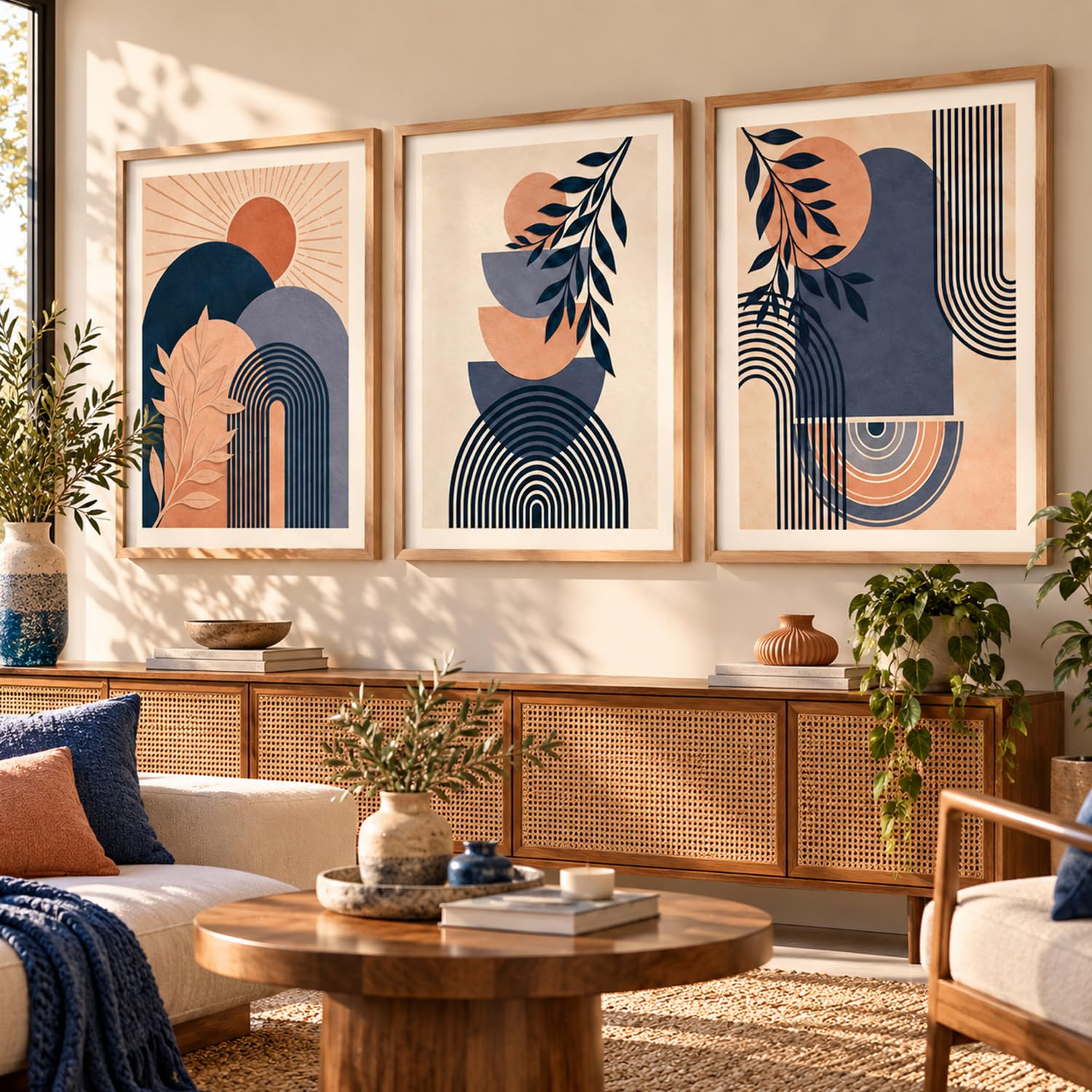 Minimalist Boho Wall Art - Set of 3 Prints -1 Minimalist Boho Wall Art - Set of 3 Prints -1
