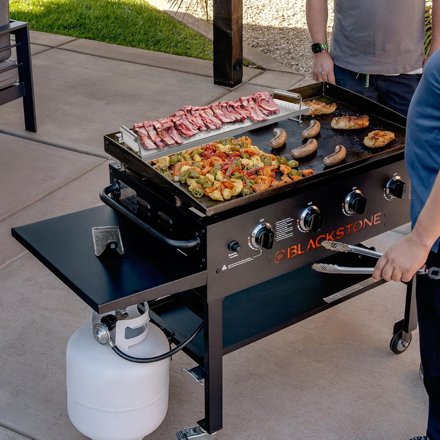 Adjustable Griddle Warming/Cooling Rack for Blackstone Griddle Accessories 17 22 28 36", Universal Stainless Steel Warming Tray/Grill Shelf/Warmer for Weber Charbroil Nexgrill & Most Tabletop Griddle