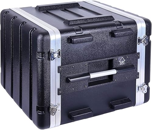 Miniatura 46 de Crossrock Estuche apilable para rack de 6U, profundidad estándar de 19.25 pulgadas, construcción de carcasa rígida de polietileno con hardware