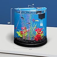 Vista 7 de Pecera Tetra 29041 de media luna con burbujas, de 3 galones