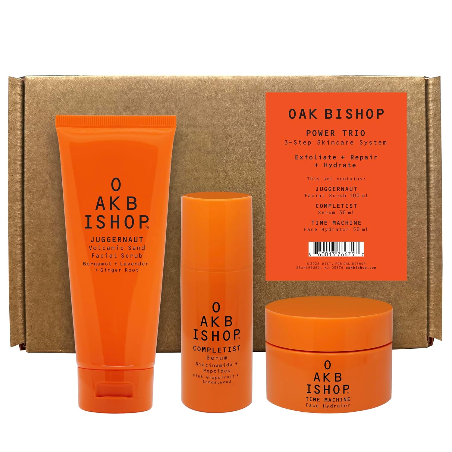 Men’s Anti-Aging Skincare Set – Made in USA – 3-Step Routine with Volcanic Face Scrub, Peptide Serum & Daily Face Hydrator – Reduces Lines, Smooths Skin, Tightens
