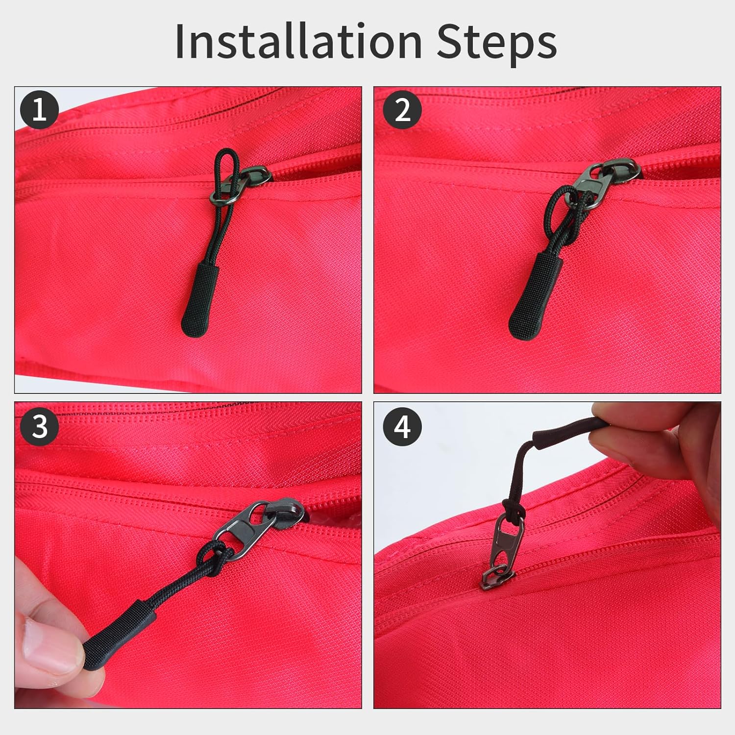 30 pcs Zipper Pull Replacement,Zipper Pulls, Replacement for Jackets,Golf Bag,Purses,Backpacks,Tents,Boots,Pants,Luggage(Black, Universal Extender) - Image 3