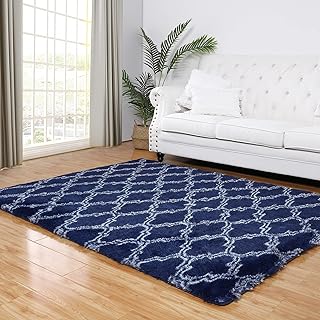 Alfombra suave para dormitorio, sala de estar, peluda y peluda, alfombra mullida de lujo para habitación de niñas, niños, ...