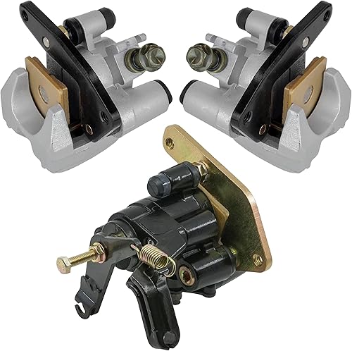 Caltric Pinza de freno delantera y trasera con pastillas compatible con Yamaha Raptor 350 YFM350R 2004 2005 2006 2007 2008 2009-2013