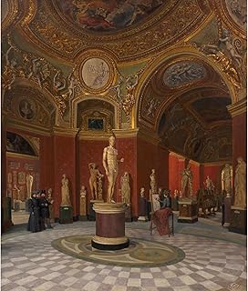 ArtDirect Draftsman in the antiques rooms of the Louvre seen from the rotunda of Mars Unframed Art Print Giclee Poster by Felice Vezzani - Ready for Framing with Customization Sizes 8x9, 11x13, 16x19, 24x28, 36x42 and 48x57 inches