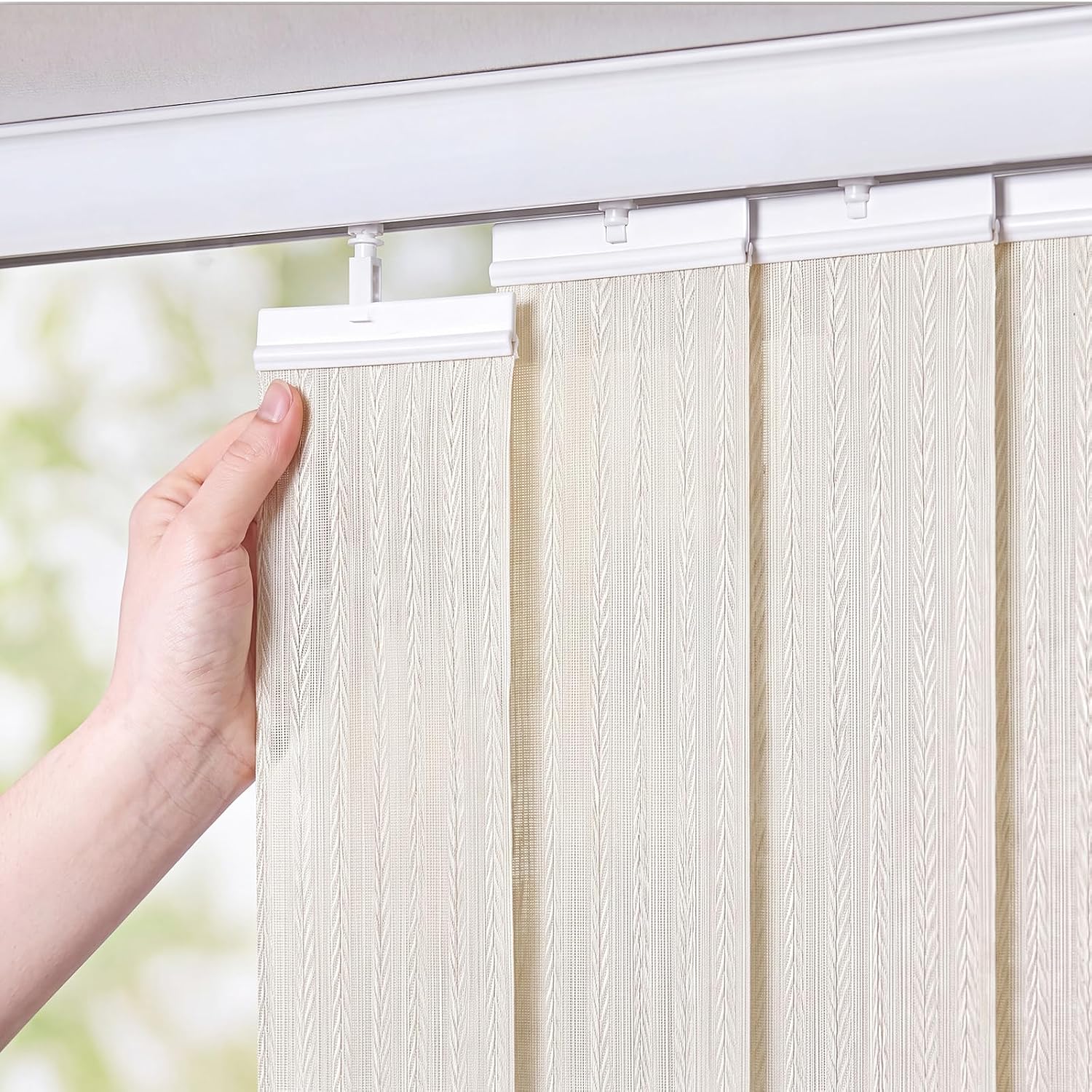 25Pack Vertical Blind Replacement Slats with Repair Tabs, 3.8 x 82.5,Gray