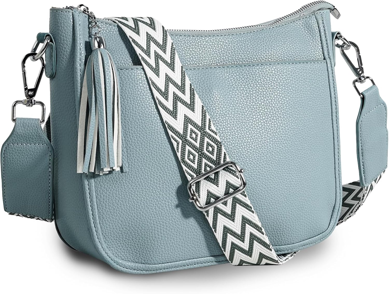 Crossbody Purse For Women, Vegan Leather Medium Crossbody Bag, Women's Crossbody Handbags For Travel With Tassel