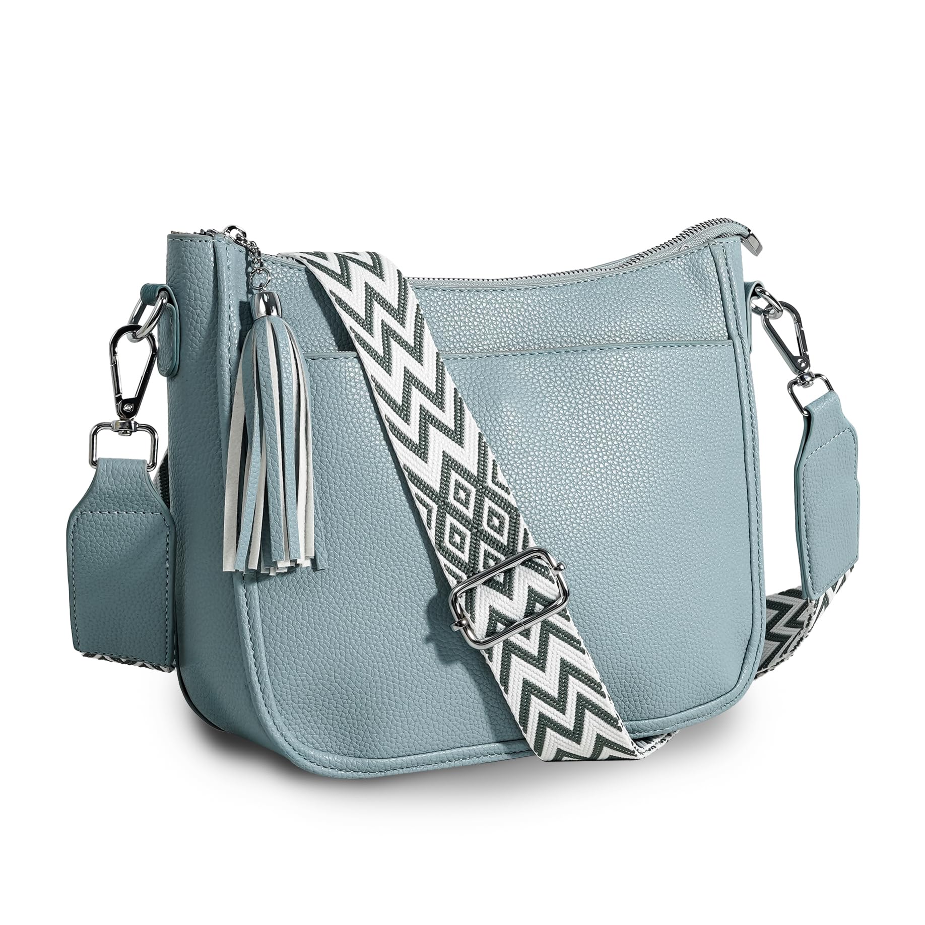 Trustjade Crossbody Purse For Women, Vegan Leather Medium Crossbody Bag, Women's Crossbody Handbags For Travel With Tassel