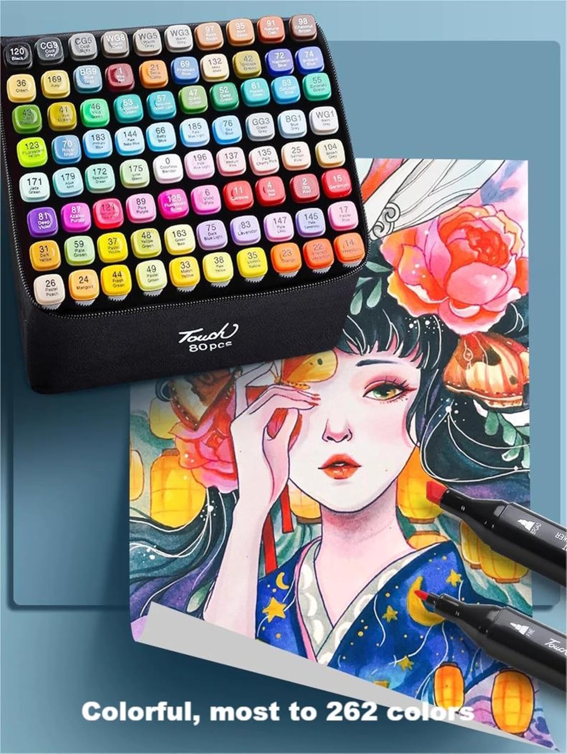 ZECHOMA - Marcadores De Alcohol De 262 Colores Para Dibujo De