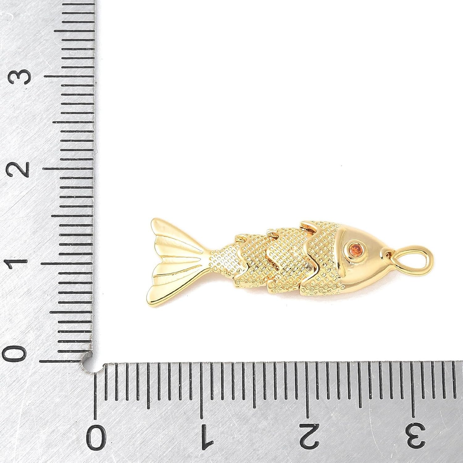 KitBeads 10Pcs Brass Sardine Fish Charms Gold Plated Ocean Charm Micro Pave Clear Cubic Zirconia Fish Pendants for DIY Bracelets Jewelry Making - Image 2