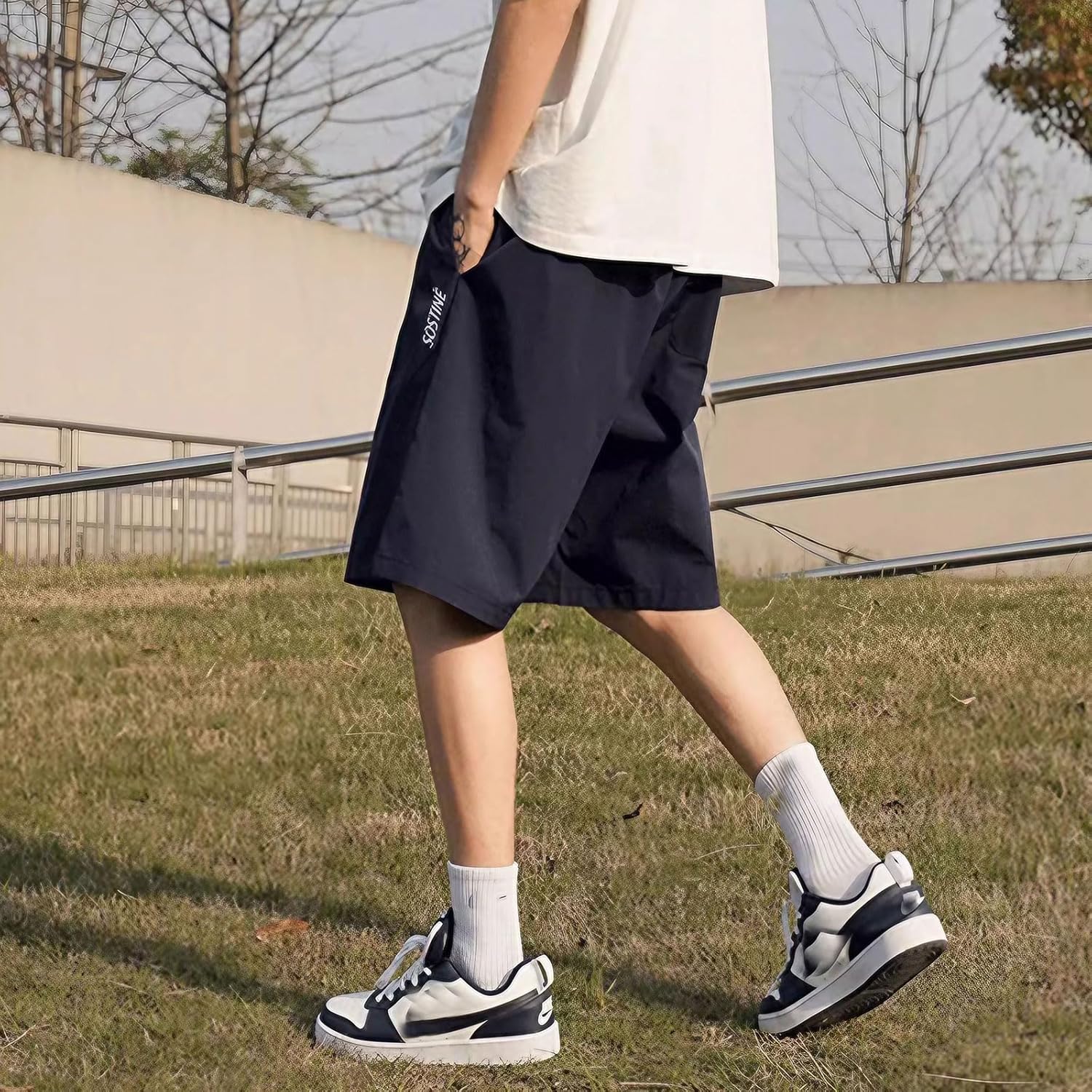 Cargo Shorts Women Y2K Baggy Knee Length Athletic with Pockets Hiking Waterproof Black Pants Men Summer Outfits - Image 5