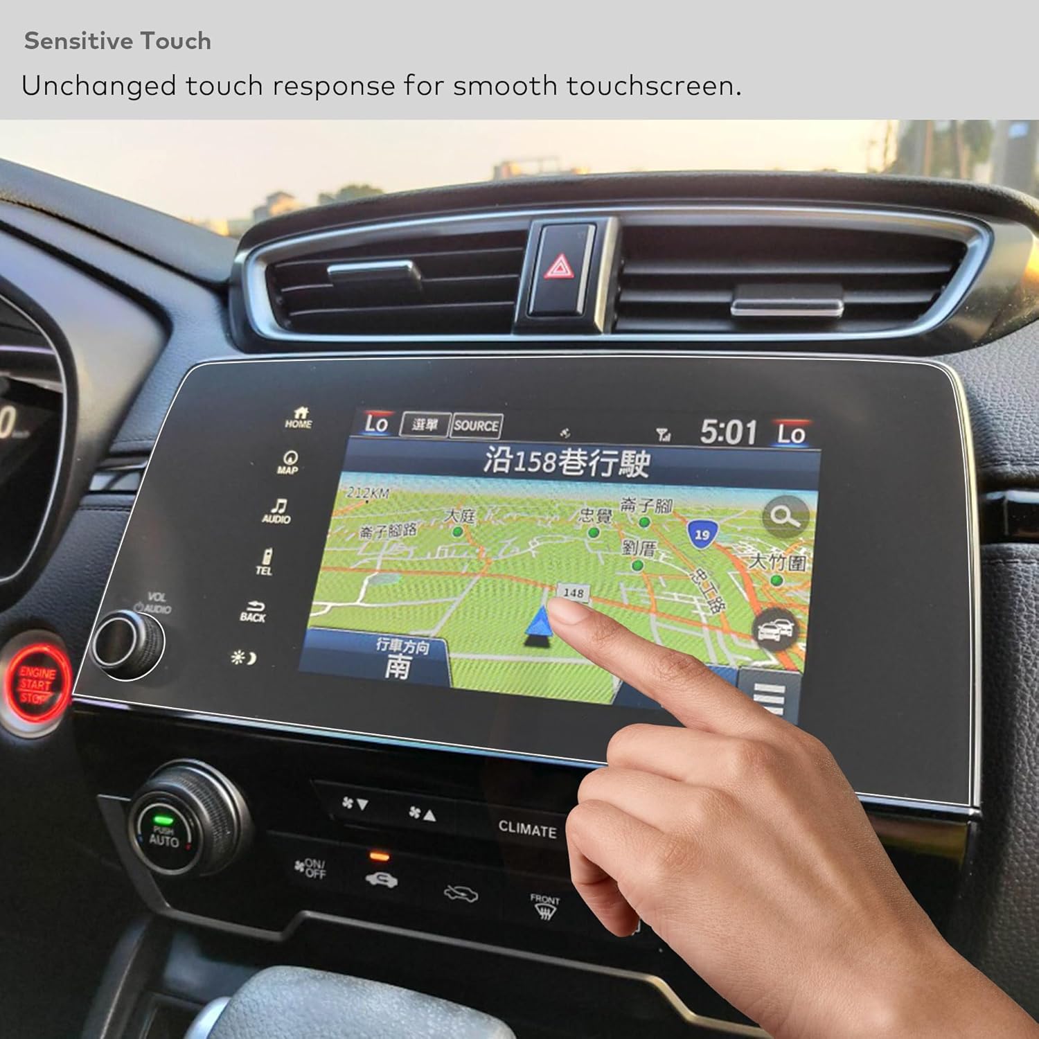 [2-PACK] Premium Tempered Glass Screen Protector designed for Honda CR-V - EX/EX-L/Touring 7-Inch CRV Touchscreen 2017 2018 2019 2020 2021 2022 Anti Glare (Matte)