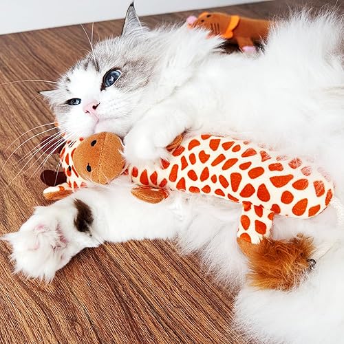 Vista 7 de TTcat Almohada Matatabi Silvervine de hierba gatera para gatos y gatitos, juguete para patear gatos, juguete de sonido arrugado, almohada de gato