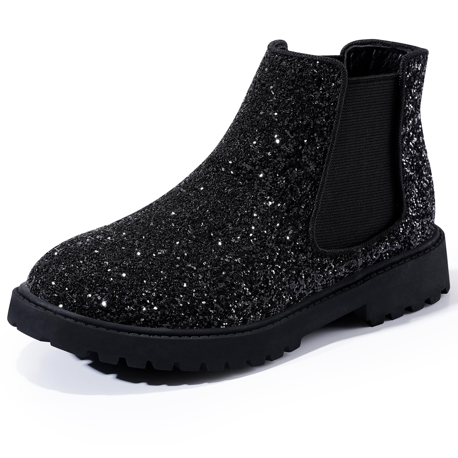 Girls Boots Kids Ankle Boots Zipper School Shoes Elegant Big Kid Fashion Winter Boots Zip-up Short Flat Bootie for Junior/Yourth