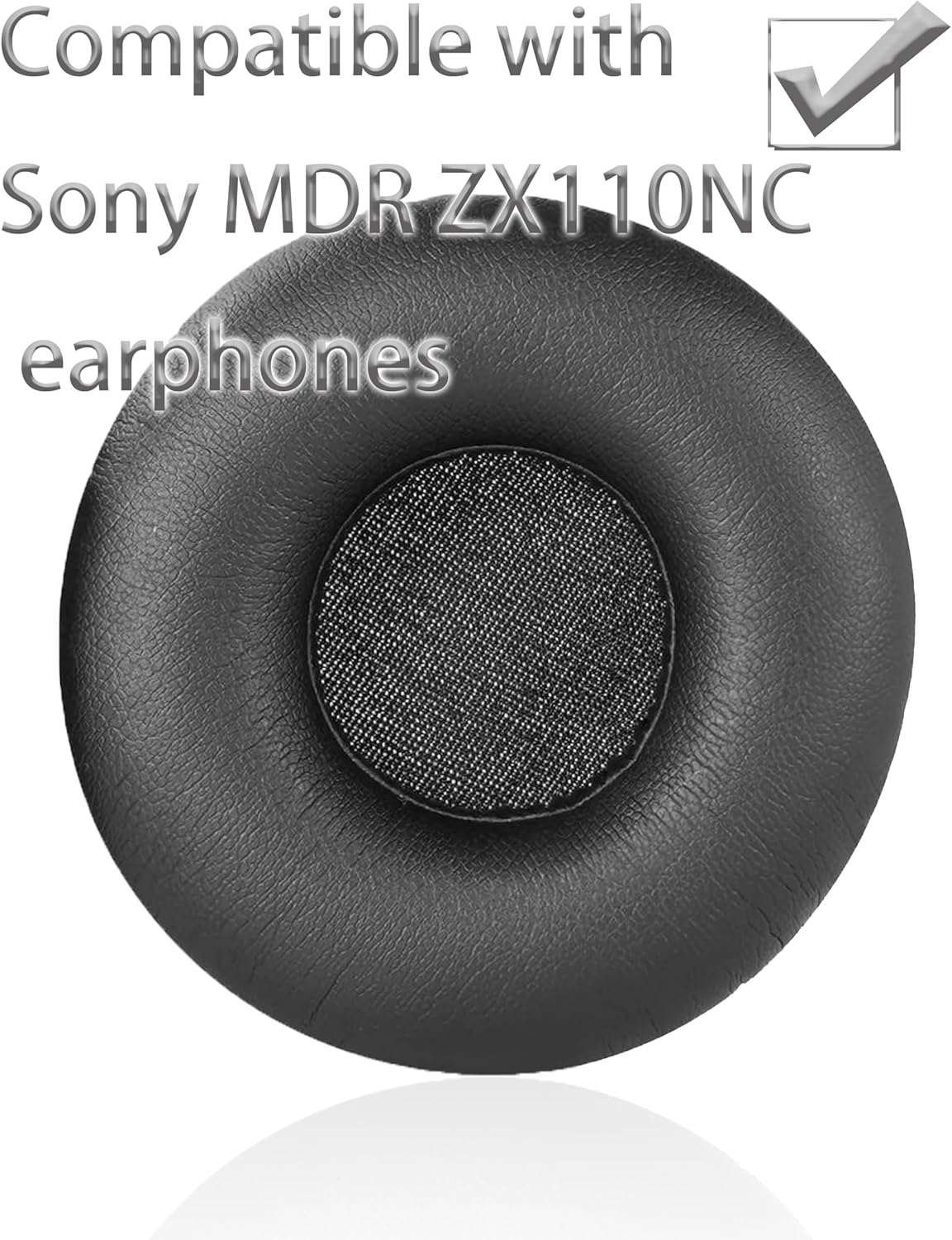 MDR ZX110NC Replacement Ear Pads Compatible with Sony MDR ZX110NC MDR ZX110 Noise-canceling Headphones, Akkiv Earpads Cushions with Soft Protein Leather and Memory Foam (Black) - Image 4