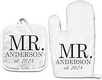 Vista 28 de Lemon - Juego de manoplas de horno personalizadas y soporte para ollas Mitón de horno Soporte para ollas Regalos de cocina Inauguración